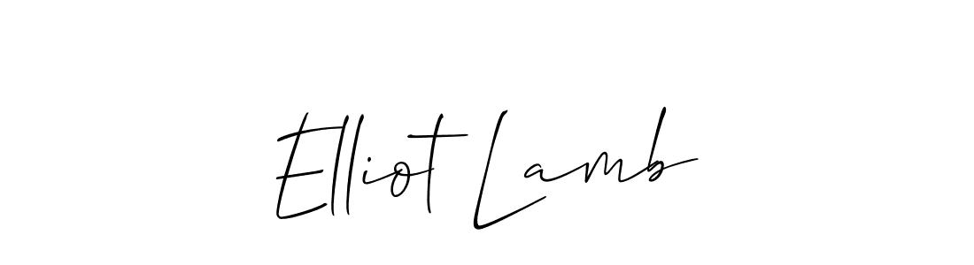 Use a signature maker to create a handwritten signature online. With this signature software, you can design (Allison_Script) your own signature for name Elliot Lamb. Elliot Lamb signature style 2 images and pictures png