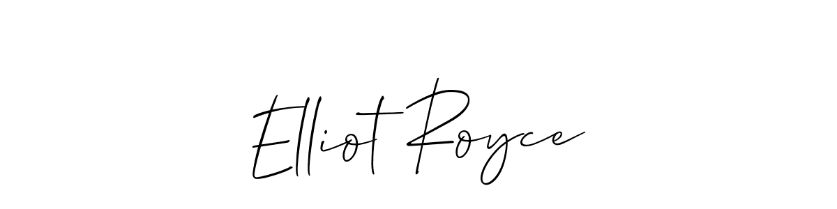 How to make Elliot Royce signature? Allison_Script is a professional autograph style. Create handwritten signature for Elliot Royce name. Elliot Royce signature style 2 images and pictures png