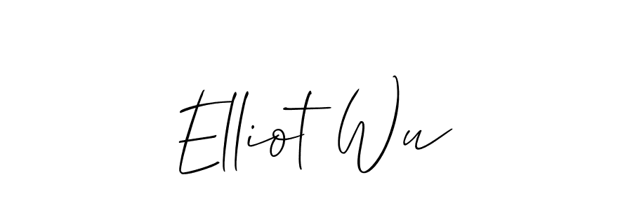 Best and Professional Signature Style for Elliot Wu. Allison_Script Best Signature Style Collection. Elliot Wu signature style 2 images and pictures png
