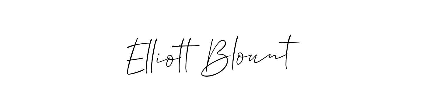 Create a beautiful signature design for name Elliott Blount. With this signature (Allison_Script) fonts, you can make a handwritten signature for free. Elliott Blount signature style 2 images and pictures png