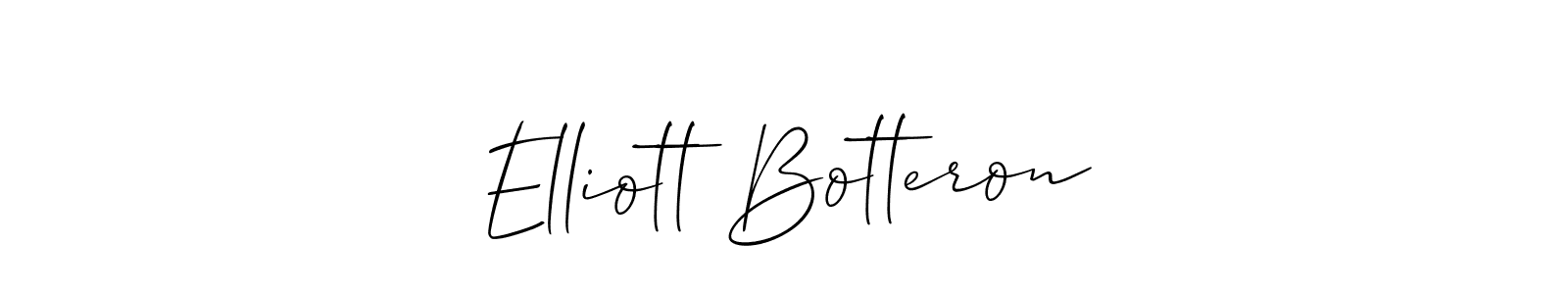 Make a short Elliott Botteron signature style. Manage your documents anywhere anytime using Allison_Script. Create and add eSignatures, submit forms, share and send files easily. Elliott Botteron signature style 2 images and pictures png