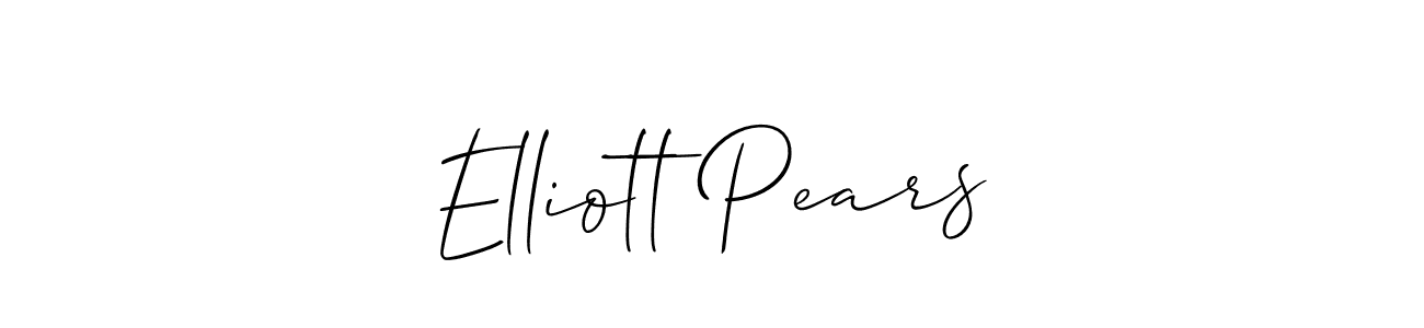 Also we have Elliott Pears name is the best signature style. Create professional handwritten signature collection using Allison_Script autograph style. Elliott Pears signature style 2 images and pictures png