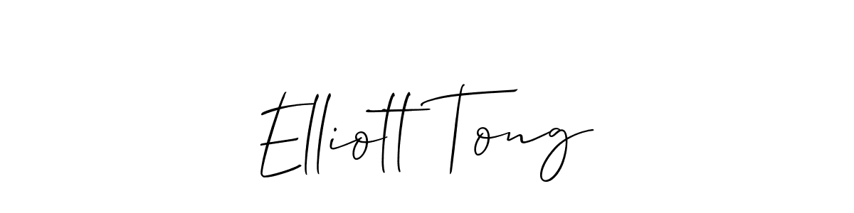 The best way (Allison_Script) to make a short signature is to pick only two or three words in your name. The name Elliott Tong include a total of six letters. For converting this name. Elliott Tong signature style 2 images and pictures png