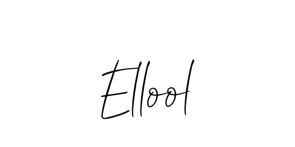 Create a beautiful signature design for name Ellool. With this signature (Allison_Script) fonts, you can make a handwritten signature for free. Ellool signature style 2 images and pictures png