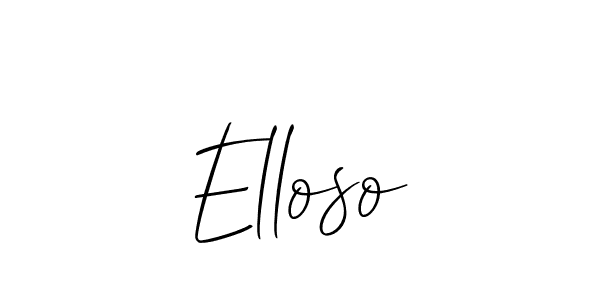 The best way (Allison_Script) to make a short signature is to pick only two or three words in your name. The name Elloso include a total of six letters. For converting this name. Elloso signature style 2 images and pictures png