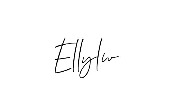 Best and Professional Signature Style for Ellylw. Allison_Script Best Signature Style Collection. Ellylw signature style 2 images and pictures png