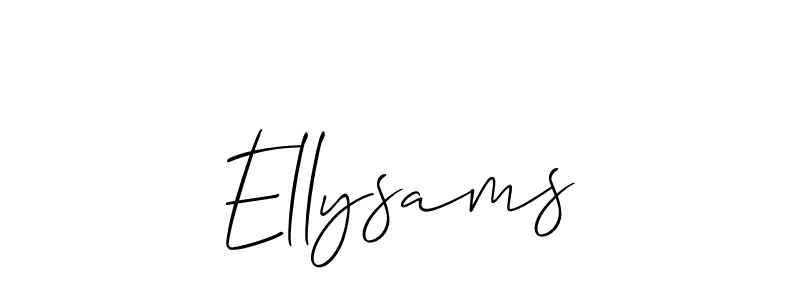 Make a beautiful signature design for name Ellysams. Use this online signature maker to create a handwritten signature for free. Ellysams signature style 2 images and pictures png