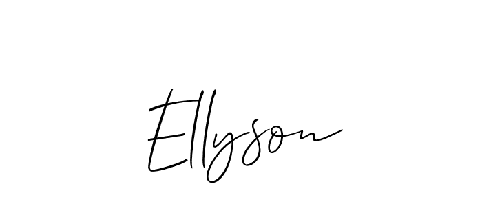 Create a beautiful signature design for name Ellyson. With this signature (Allison_Script) fonts, you can make a handwritten signature for free. Ellyson signature style 2 images and pictures png