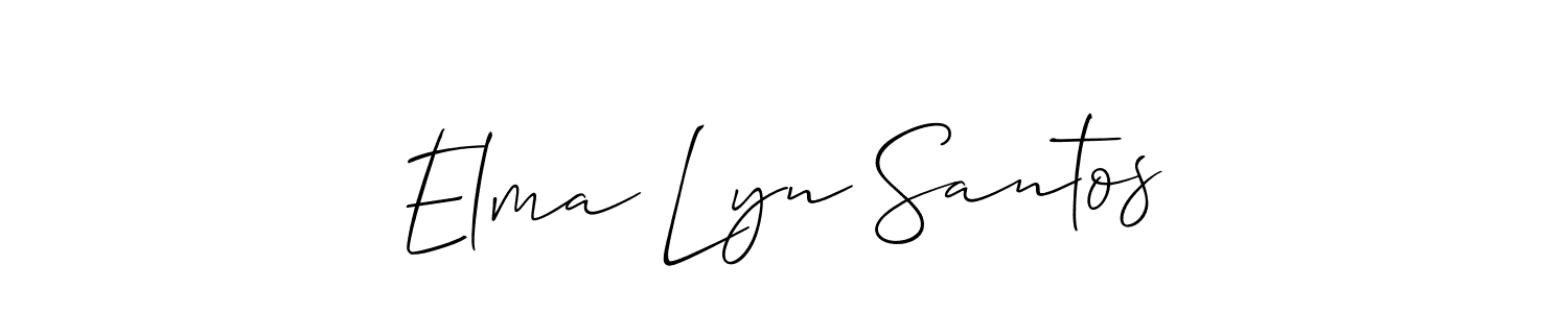 How to Draw Elma Lyn Santos signature style? Allison_Script is a latest design signature styles for name Elma Lyn Santos. Elma Lyn Santos signature style 2 images and pictures png