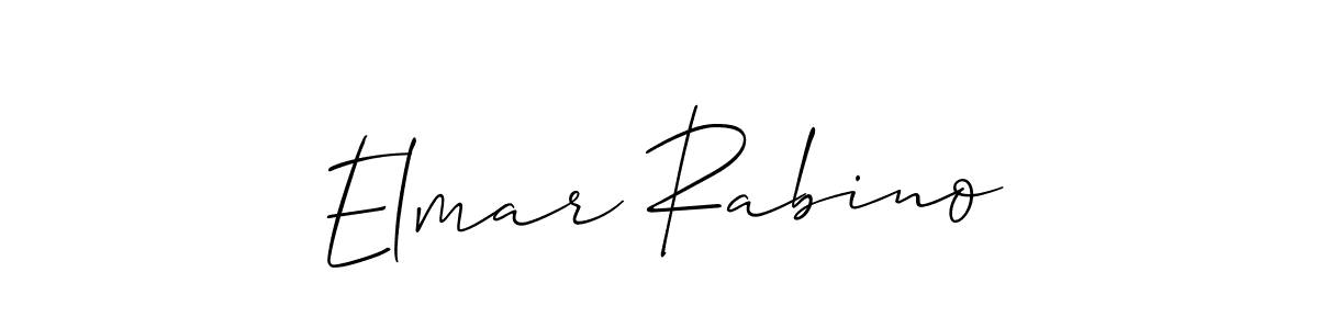 You should practise on your own different ways (Allison_Script) to write your name (Elmar Rabino) in signature. don't let someone else do it for you. Elmar Rabino signature style 2 images and pictures png