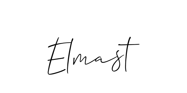 Elmast stylish signature style. Best Handwritten Sign (Allison_Script) for my name. Handwritten Signature Collection Ideas for my name Elmast. Elmast signature style 2 images and pictures png