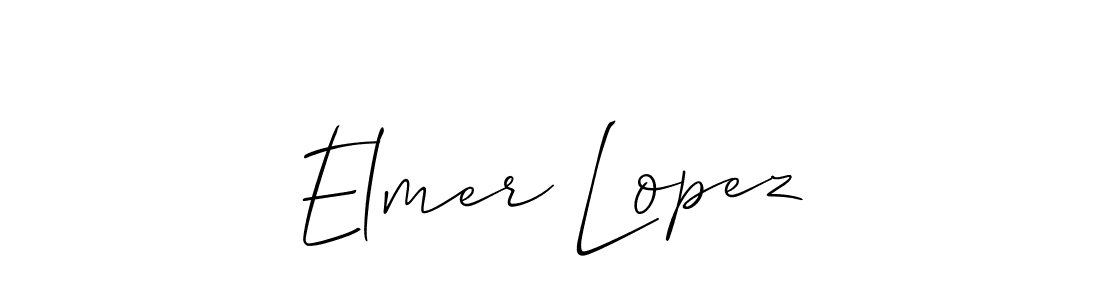 Also You can easily find your signature by using the search form. We will create Elmer Lopez name handwritten signature images for you free of cost using Allison_Script sign style. Elmer Lopez signature style 2 images and pictures png