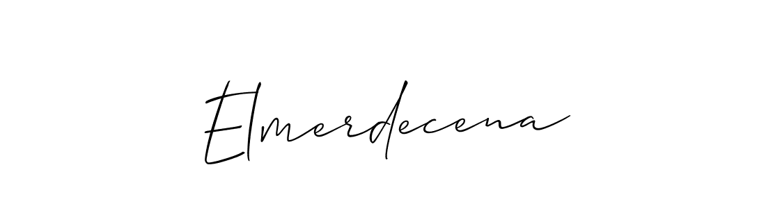 if you are searching for the best signature style for your name Elmerdecena. so please give up your signature search. here we have designed multiple signature styles  using Allison_Script. Elmerdecena signature style 2 images and pictures png