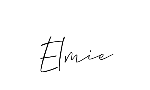 Design your own signature with our free online signature maker. With this signature software, you can create a handwritten (Allison_Script) signature for name Elmie. Elmie signature style 2 images and pictures png