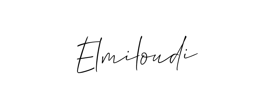 if you are searching for the best signature style for your name Elmiloudi. so please give up your signature search. here we have designed multiple signature styles  using Allison_Script. Elmiloudi signature style 2 images and pictures png