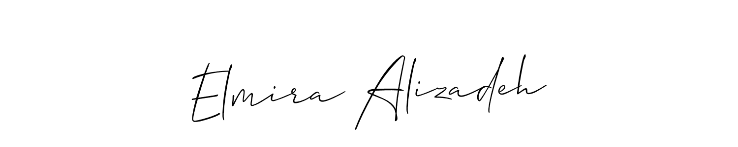 You should practise on your own different ways (Allison_Script) to write your name (Elmira Alizadeh) in signature. don't let someone else do it for you. Elmira Alizadeh signature style 2 images and pictures png