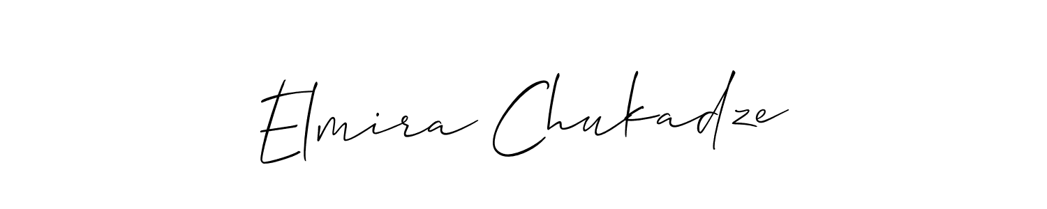 How to make Elmira Chukadze signature? Allison_Script is a professional autograph style. Create handwritten signature for Elmira Chukadze name. Elmira Chukadze signature style 2 images and pictures png