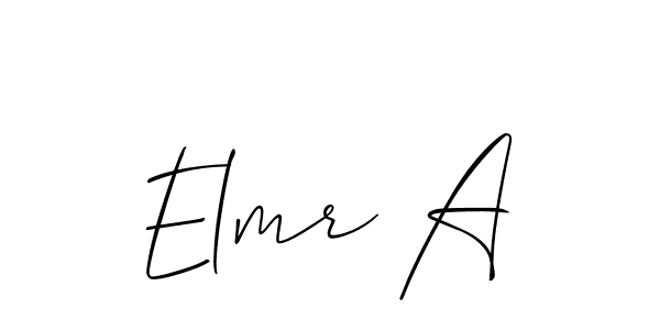 Elmr A stylish signature style. Best Handwritten Sign (Allison_Script) for my name. Handwritten Signature Collection Ideas for my name Elmr A. Elmr A signature style 2 images and pictures png