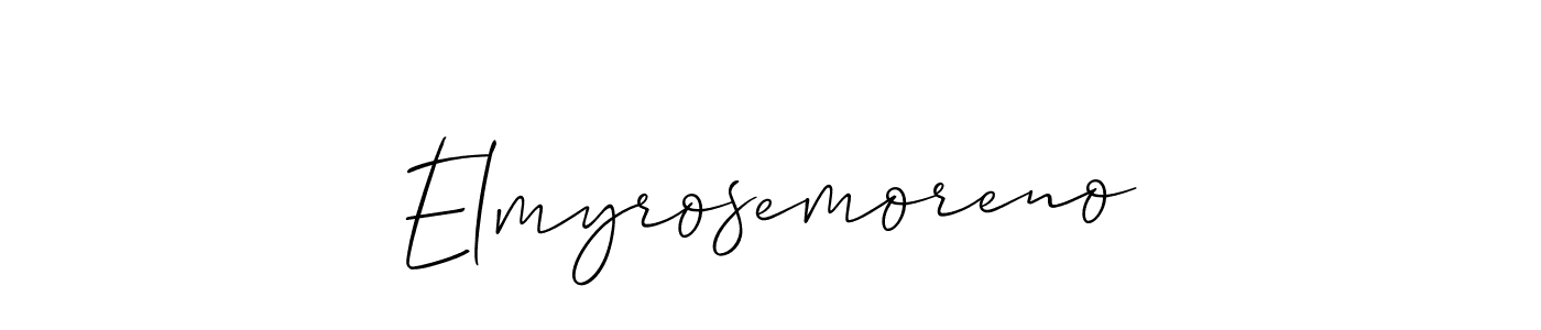 Make a beautiful signature design for name Elmyrosemoreno. With this signature (Allison_Script) style, you can create a handwritten signature for free. Elmyrosemoreno signature style 2 images and pictures png