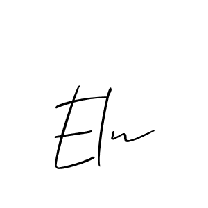 Similarly Allison_Script is the best handwritten signature design. Signature creator online .You can use it as an online autograph creator for name Eln. Eln signature style 2 images and pictures png