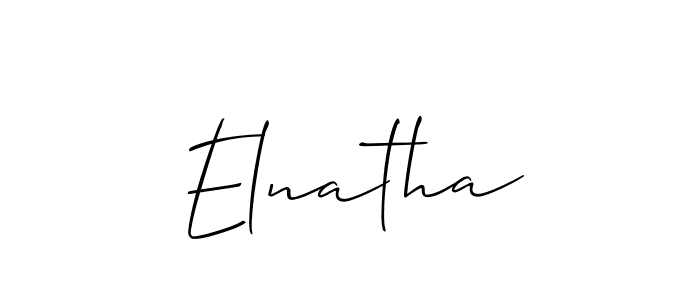 Also we have Elnatha name is the best signature style. Create professional handwritten signature collection using Allison_Script autograph style. Elnatha signature style 2 images and pictures png