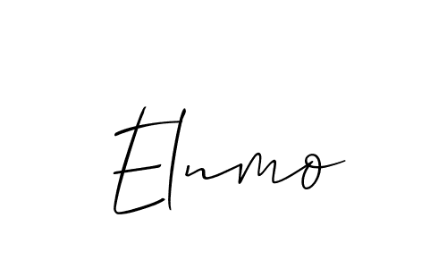 Similarly Allison_Script is the best handwritten signature design. Signature creator online .You can use it as an online autograph creator for name Elnmo. Elnmo signature style 2 images and pictures png