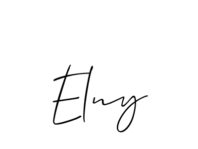 You should practise on your own different ways (Allison_Script) to write your name (Elny) in signature. don't let someone else do it for you. Elny signature style 2 images and pictures png
