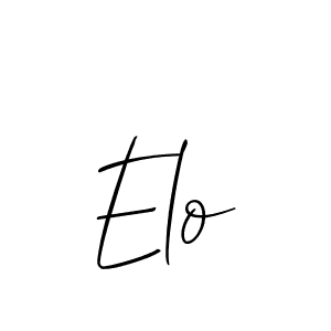 How to make Elo signature? Allison_Script is a professional autograph style. Create handwritten signature for Elo name. Elo signature style 2 images and pictures png