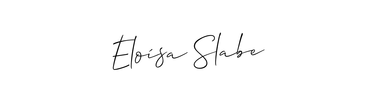 It looks lik you need a new signature style for name Eloísa Slabe. Design unique handwritten (Allison_Script) signature with our free signature maker in just a few clicks. Eloísa Slabe signature style 2 images and pictures png