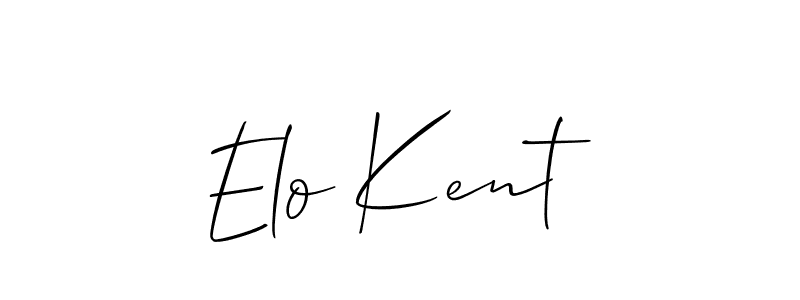 How to make Elo Kent signature? Allison_Script is a professional autograph style. Create handwritten signature for Elo Kent name. Elo Kent signature style 2 images and pictures png