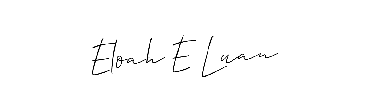 Best and Professional Signature Style for Eloah E Luan. Allison_Script Best Signature Style Collection. Eloah E Luan signature style 2 images and pictures png