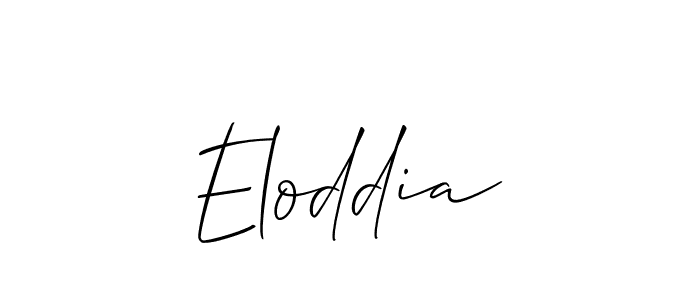 Create a beautiful signature design for name Eloddia. With this signature (Allison_Script) fonts, you can make a handwritten signature for free. Eloddia signature style 2 images and pictures png