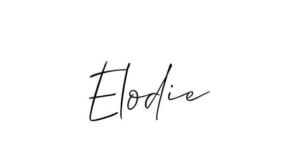 Elodie stylish signature style. Best Handwritten Sign (Allison_Script) for my name. Handwritten Signature Collection Ideas for my name Elodie. Elodie signature style 2 images and pictures png