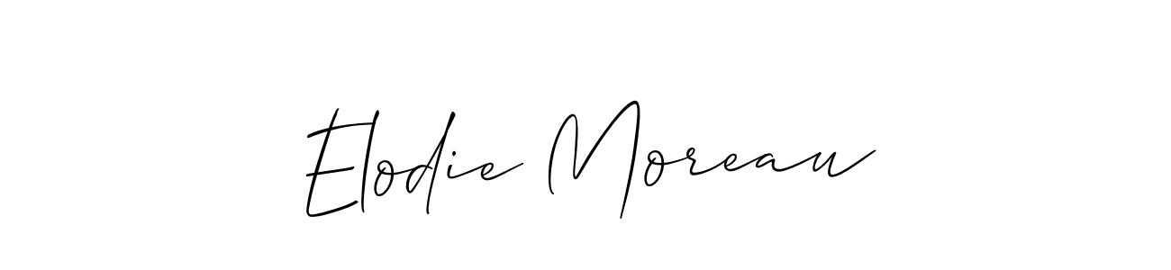 Elodie Moreau stylish signature style. Best Handwritten Sign (Allison_Script) for my name. Handwritten Signature Collection Ideas for my name Elodie Moreau. Elodie Moreau signature style 2 images and pictures png