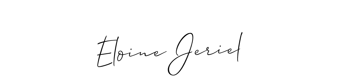 It looks lik you need a new signature style for name Eloine Jeriel. Design unique handwritten (Allison_Script) signature with our free signature maker in just a few clicks. Eloine Jeriel signature style 2 images and pictures png