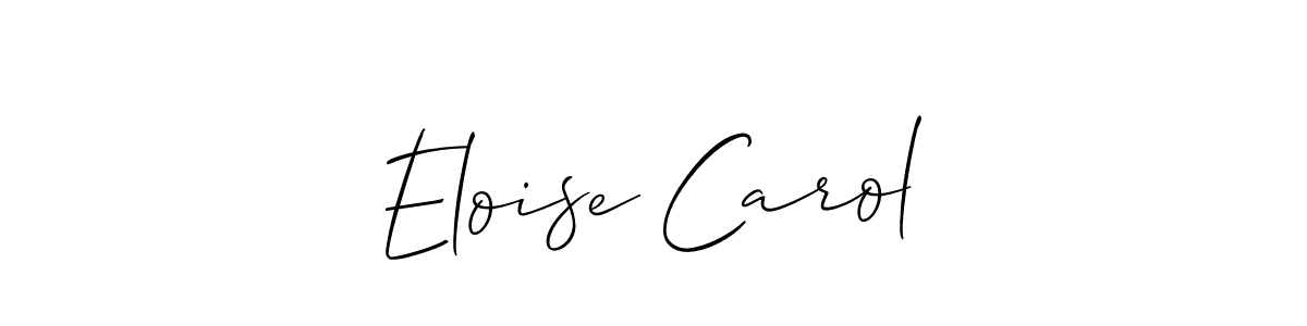 Allison_Script is a professional signature style that is perfect for those who want to add a touch of class to their signature. It is also a great choice for those who want to make their signature more unique. Get Eloise Carol name to fancy signature for free. Eloise Carol signature style 2 images and pictures png