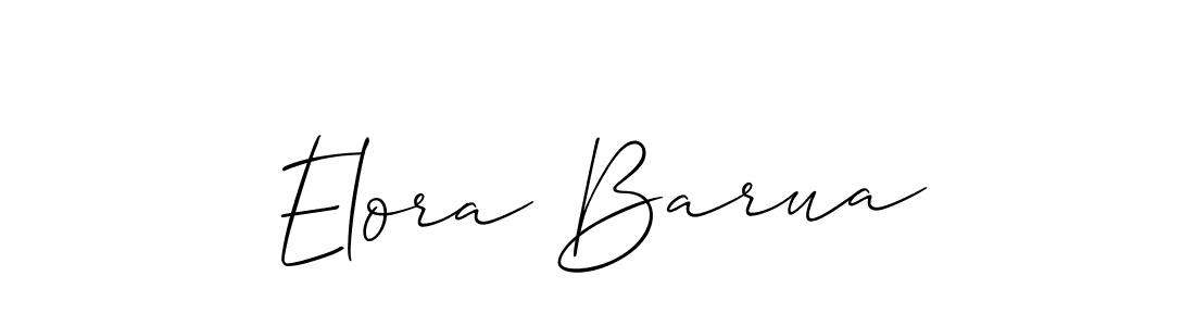 Design your own signature with our free online signature maker. With this signature software, you can create a handwritten (Allison_Script) signature for name Elora Barua. Elora Barua signature style 2 images and pictures png