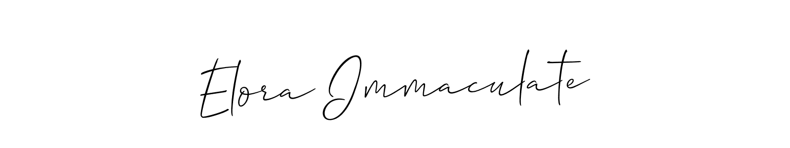 Similarly Allison_Script is the best handwritten signature design. Signature creator online .You can use it as an online autograph creator for name Elora Immaculate. Elora Immaculate signature style 2 images and pictures png