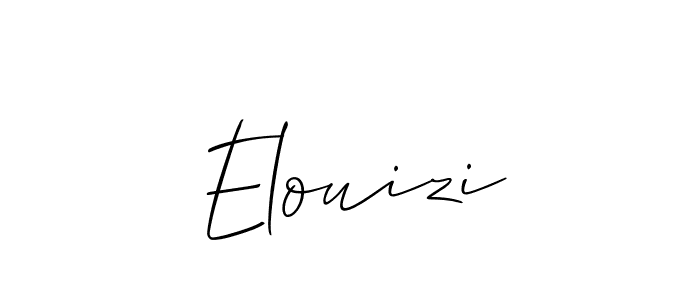 Also You can easily find your signature by using the search form. We will create Elouizi name handwritten signature images for you free of cost using Allison_Script sign style. Elouizi signature style 2 images and pictures png