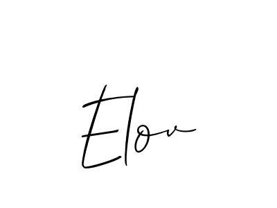 Best and Professional Signature Style for Elov. Allison_Script Best Signature Style Collection. Elov signature style 2 images and pictures png