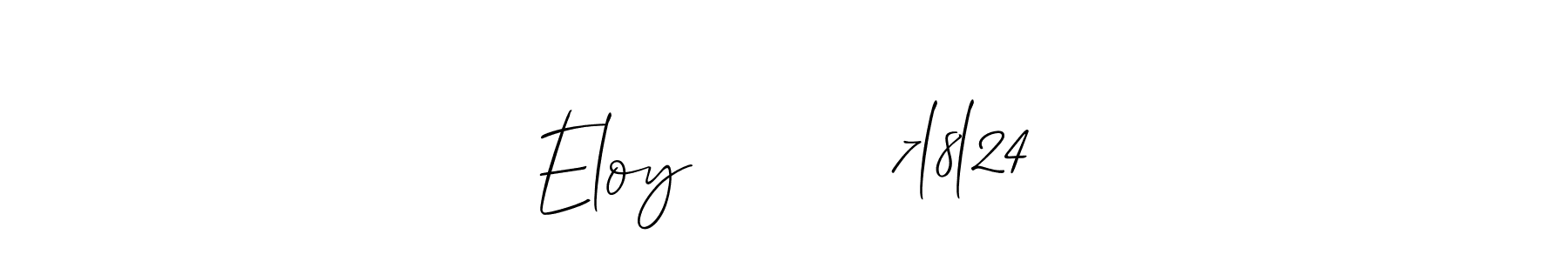 How to make Eloy        7l8l24 name signature. Use Allison_Script style for creating short signs online. This is the latest handwritten sign. Eloy        7l8l24 signature style 2 images and pictures png