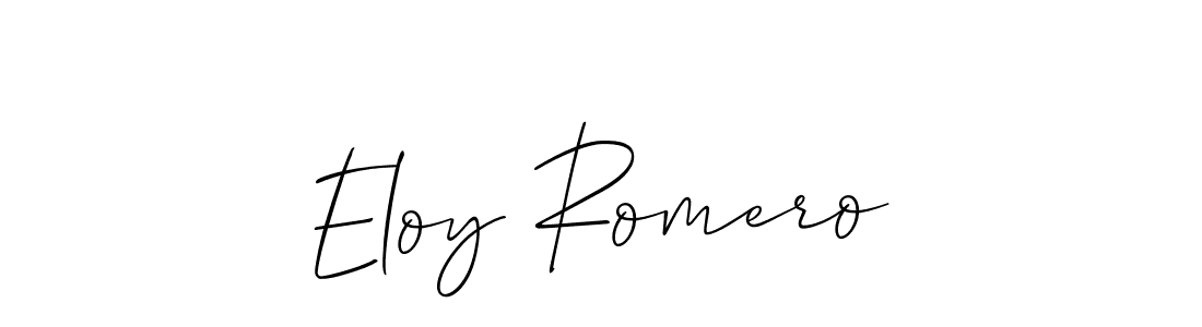 Make a short Eloy Romero signature style. Manage your documents anywhere anytime using Allison_Script. Create and add eSignatures, submit forms, share and send files easily. Eloy Romero signature style 2 images and pictures png