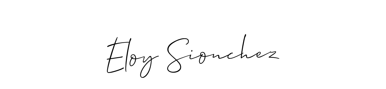 Best and Professional Signature Style for Eloy Sionchez. Allison_Script Best Signature Style Collection. Eloy Sionchez signature style 2 images and pictures png