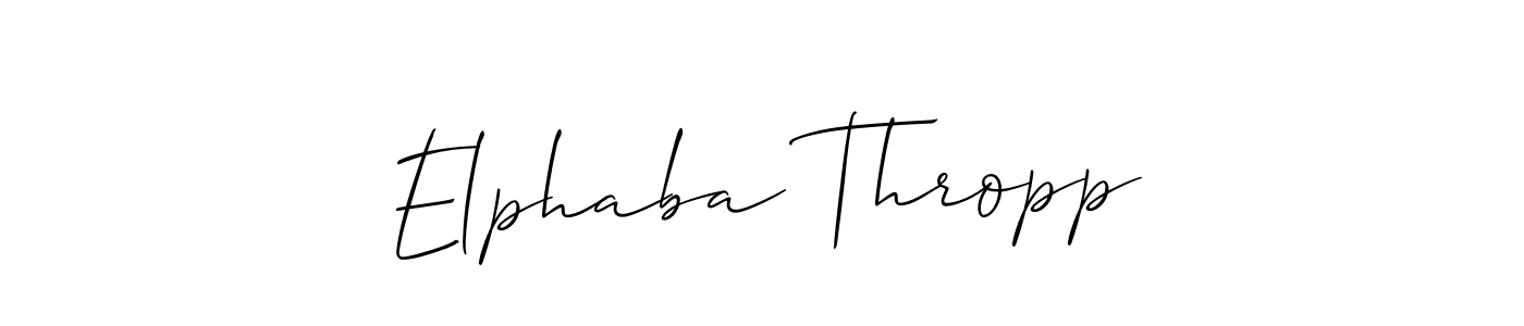 How to Draw Elphaba Thropp signature style? Allison_Script is a latest design signature styles for name Elphaba Thropp. Elphaba Thropp signature style 2 images and pictures png