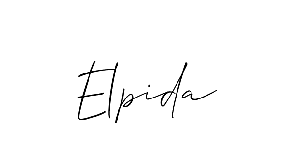 Elpida stylish signature style. Best Handwritten Sign (Allison_Script) for my name. Handwritten Signature Collection Ideas for my name Elpida. Elpida signature style 2 images and pictures png