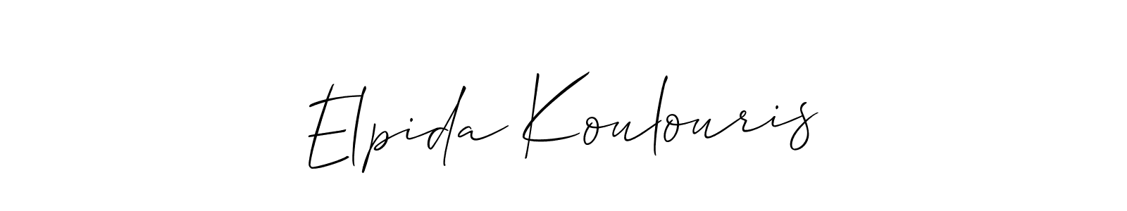 Design your own signature with our free online signature maker. With this signature software, you can create a handwritten (Allison_Script) signature for name Elpida Koulouris. Elpida Koulouris signature style 2 images and pictures png