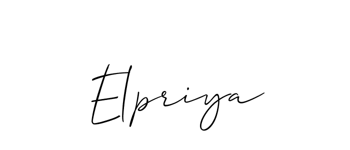 How to Draw Elpriya signature style? Allison_Script is a latest design signature styles for name Elpriya. Elpriya signature style 2 images and pictures png