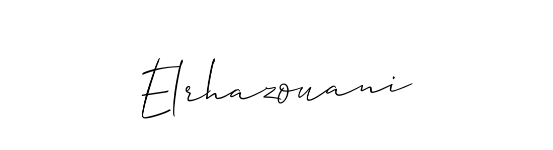 Elrhazouani stylish signature style. Best Handwritten Sign (Allison_Script) for my name. Handwritten Signature Collection Ideas for my name Elrhazouani. Elrhazouani signature style 2 images and pictures png