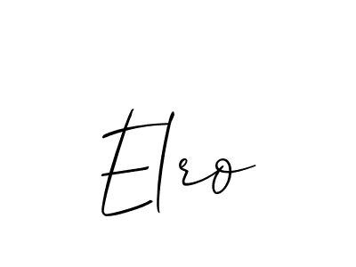 if you are searching for the best signature style for your name Elro. so please give up your signature search. here we have designed multiple signature styles  using Allison_Script. Elro signature style 2 images and pictures png