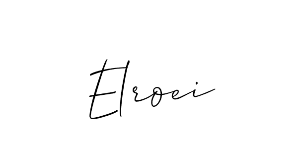 It looks lik you need a new signature style for name Elroei. Design unique handwritten (Allison_Script) signature with our free signature maker in just a few clicks. Elroei signature style 2 images and pictures png